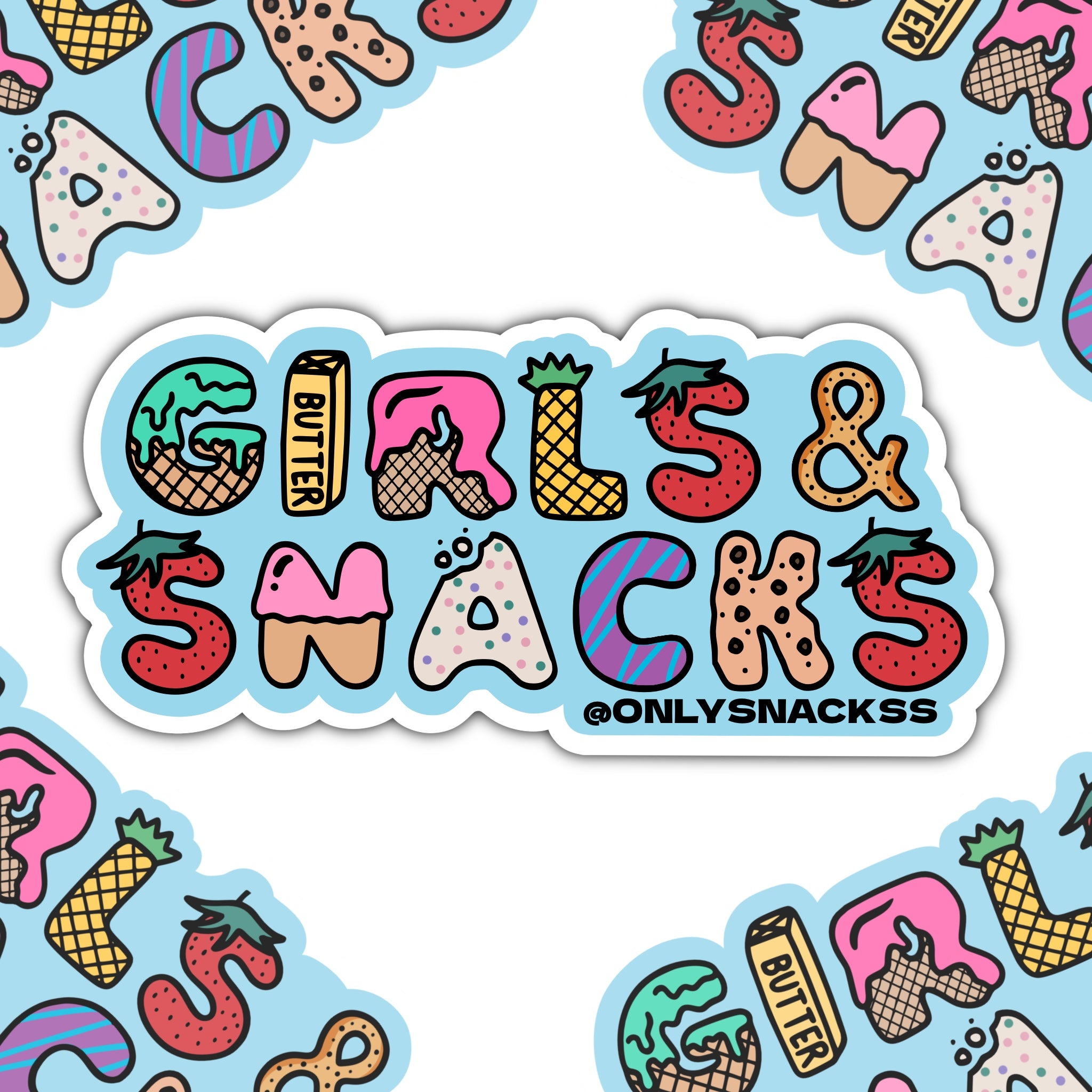 Girls & Snacks Sticker