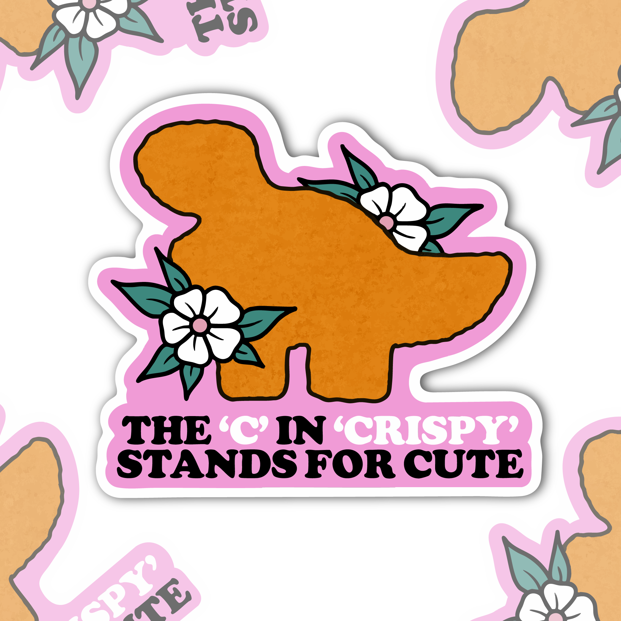 Cute Dino Nugget Sticker